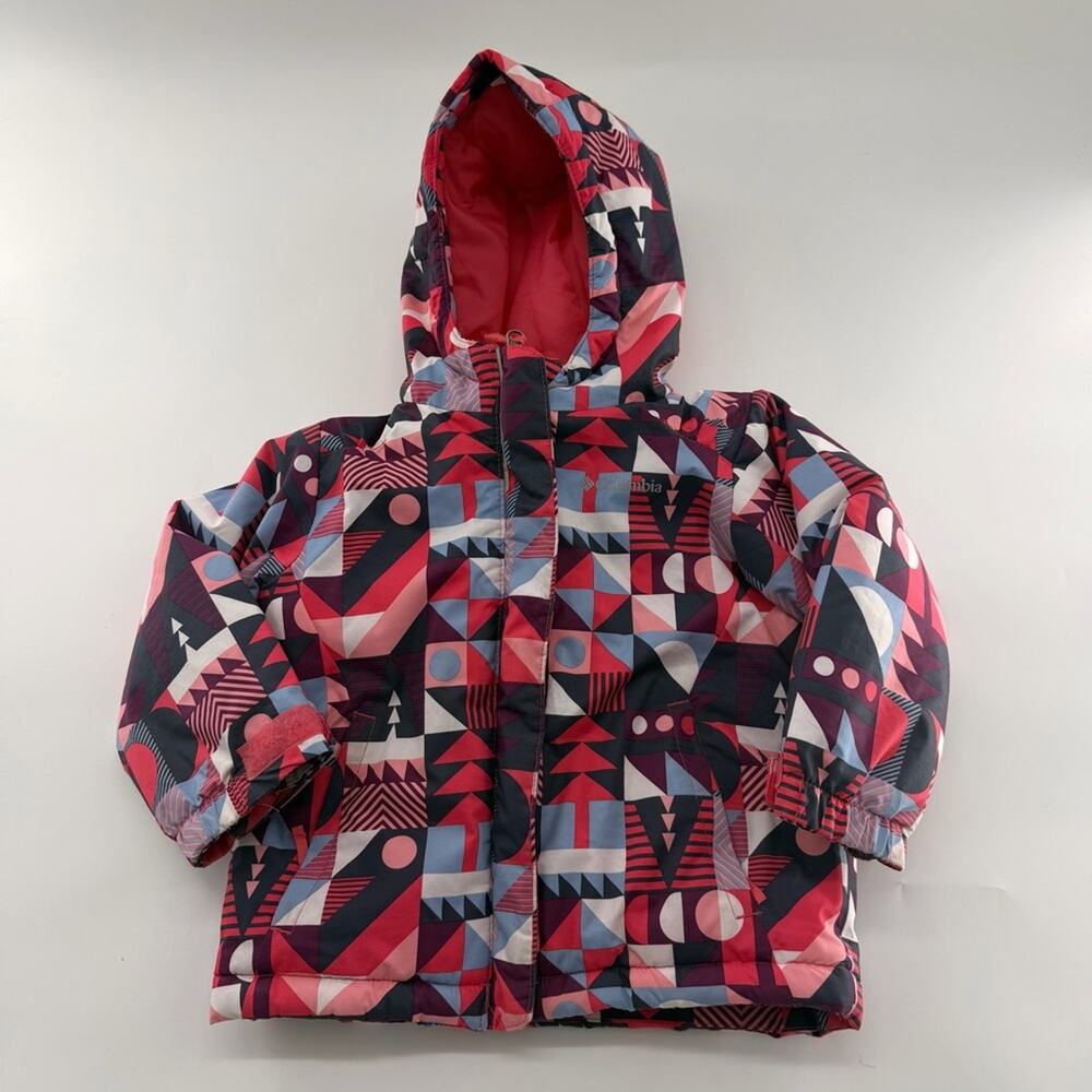 Columbia Toddler Girls Pink Winter Warm Coat Ski Snow Multicolor 3T